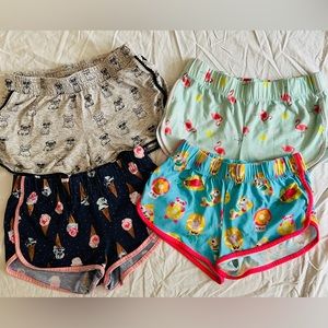 Bundle of Cat & Jack (3) pajama shorts and Justice shorts